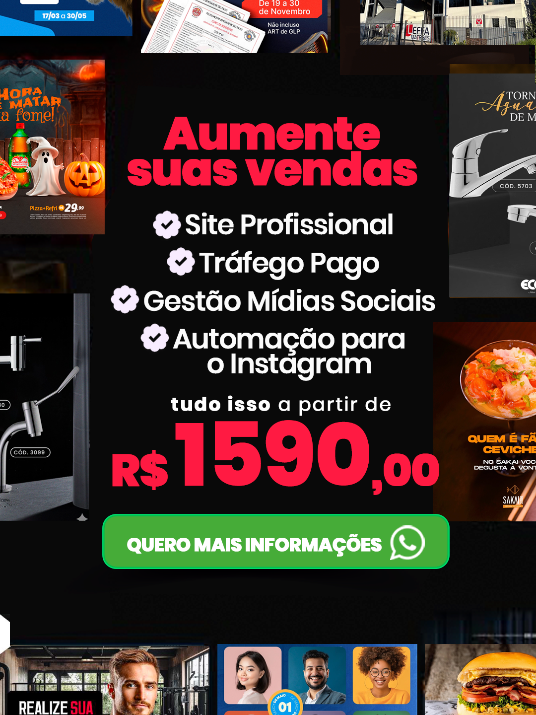 Aumente suas vendas - Site, Tráfego, Mídias e Automação a partir de R$ 1590,00